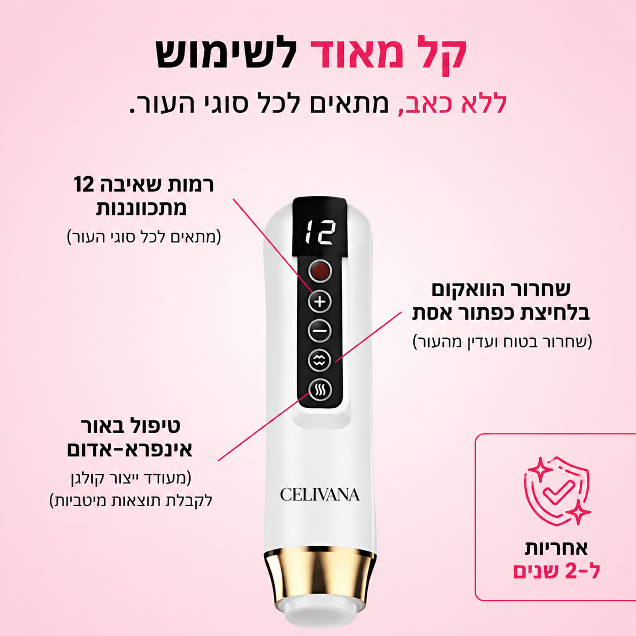 מכשיר עיסוי להקלה בצלוליטיס ועור עודף